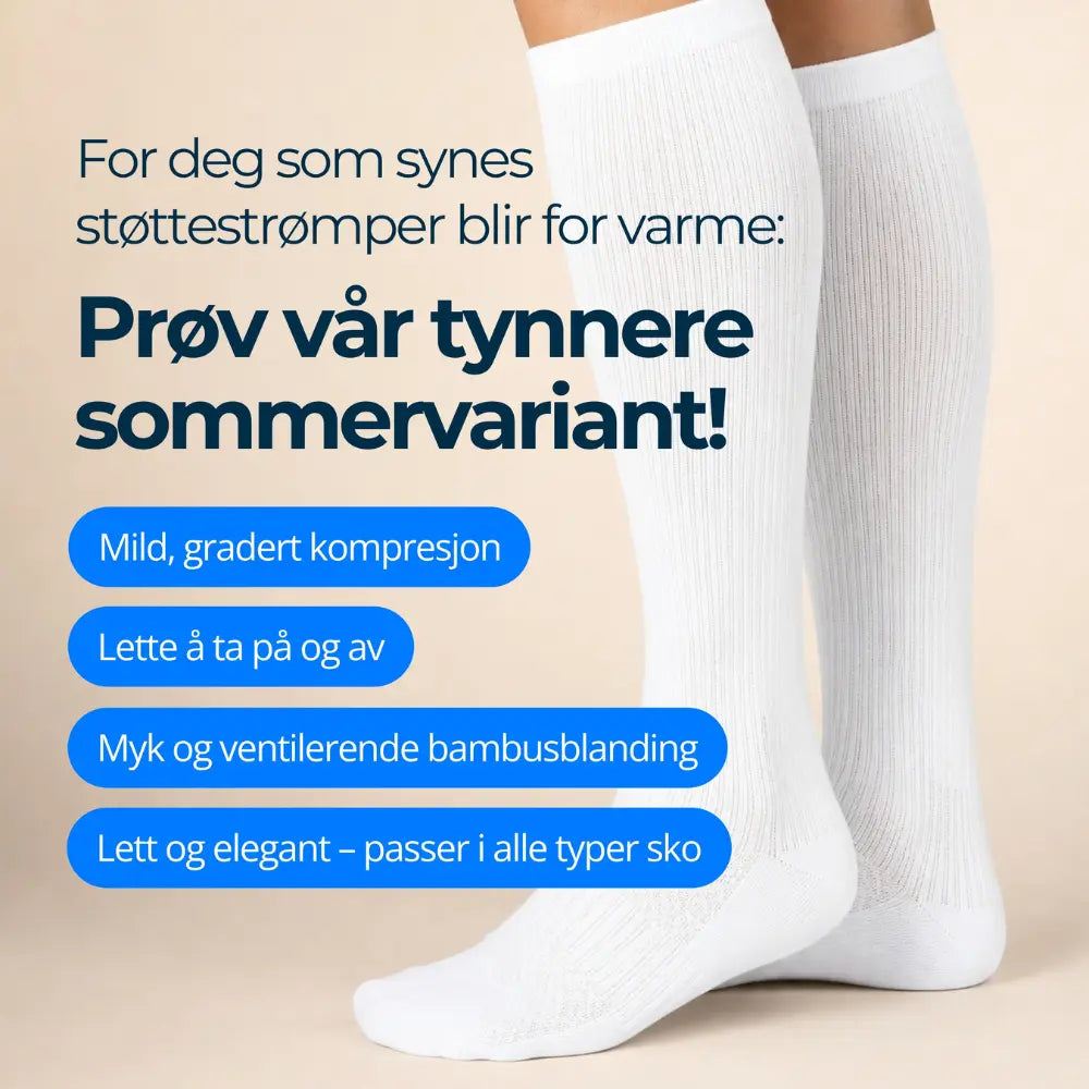 Tynne støttestrømper 12-15 mmHg